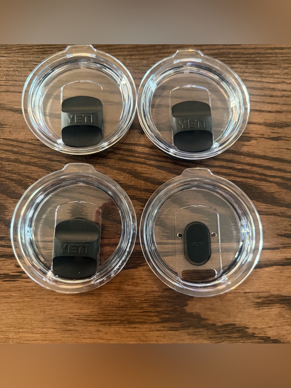Yeti Clear Replacement Tumbler Lids with Black Sliders (each)